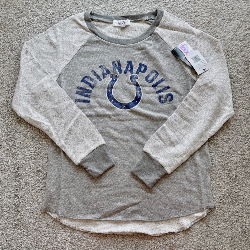 NFL Indianapolis Colts Women’s French Terry Raglan Long Sleeve Sweatshirt